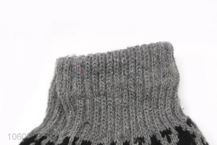 Direct price men's outdoor warm winter hand knit glove