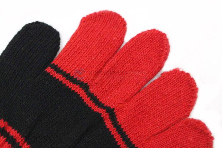 Wholesale cotton yarn children knit warm winter gloves