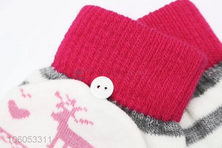 New children assorted colors magic knit warm acrylic glove