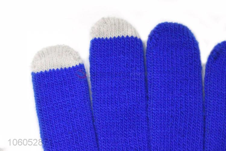 New winter knitting glove keep warm touch screen gloves