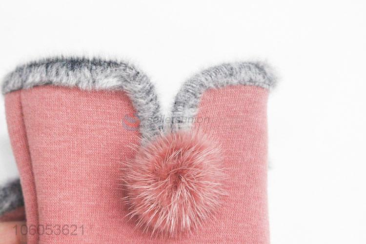 Good Quality Mirco Velvet Warm Gloves For Women