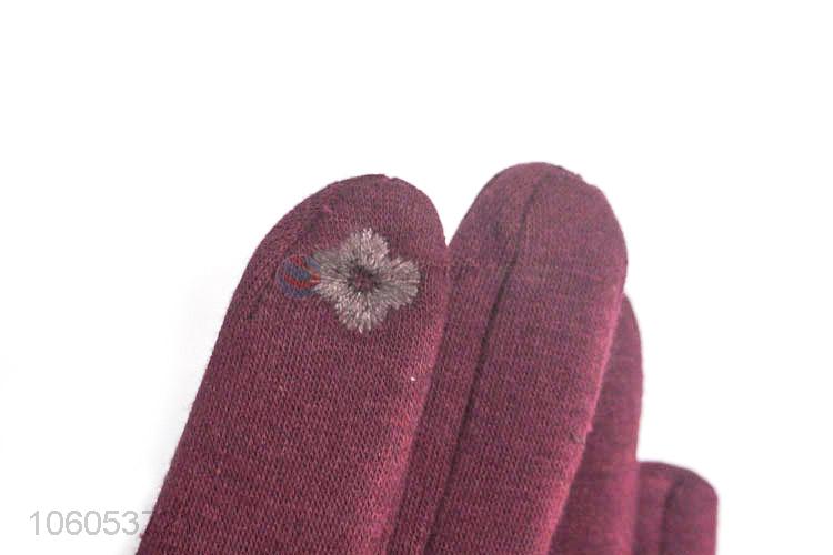 Delicate Design Winter Warm Gloves For Women