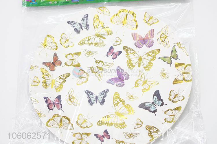 Superior Quality Butterfly Pattern Party Decoration Paper Plate