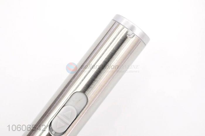 China factory mini stainless steel led flashlight with laser pointer