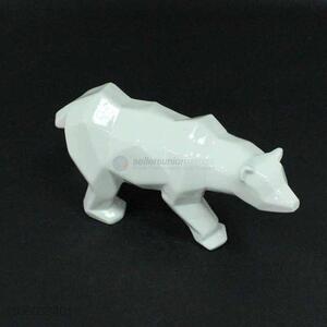 Creative design unpainted faced bear ceramic decoration