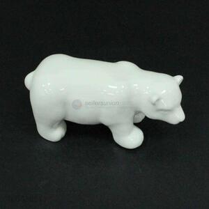 Superior quality bear shape white ceramic decoration