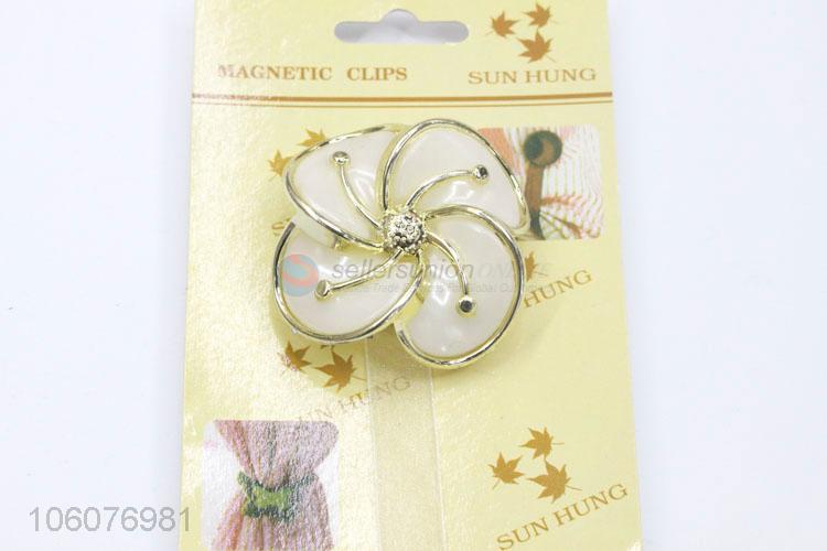 Popular design floral megnetic curtain tiebacks buckle clip