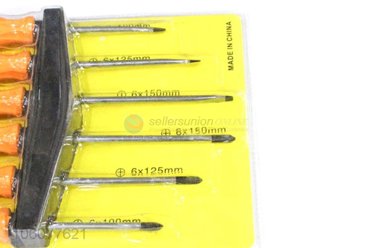 Hot Selling 6 Pieces Non-Slip Handle Screwdriver Set