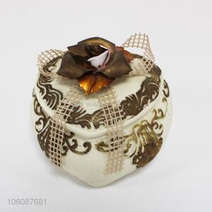 Premium quality handmade crafts flower desgin ceramic jewelry boxes