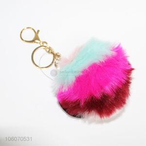 Customized imitation fox hair bulb key chain