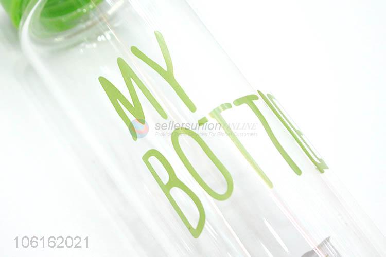 Bulk price reusable travel 420ml glass water bottle