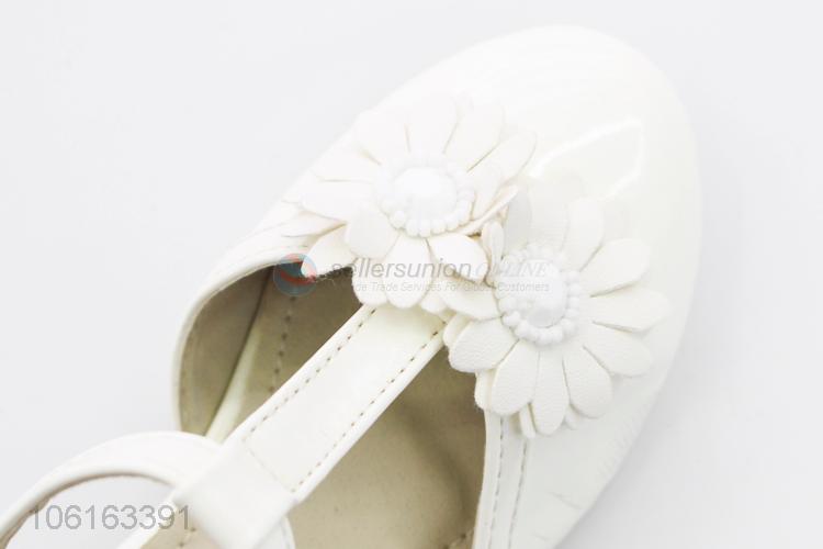 New Kids Baby Girls White Princess Shoes Children Single Pu Shoes