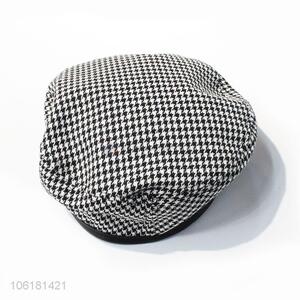 Wholesale Fashion Design Lady Winter Plaid Beret Cap