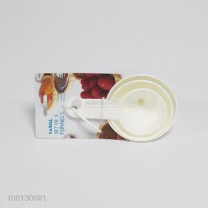 Popular Wholesale 3pc Plastic Funnel