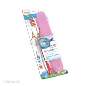 Direct price plastic toothbrush and case set