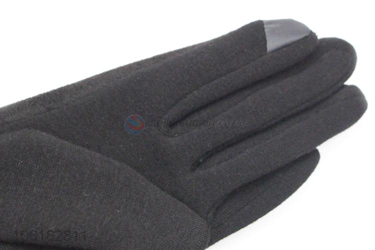 Hot Selling Winter Suede Gloves With Pompon Ball