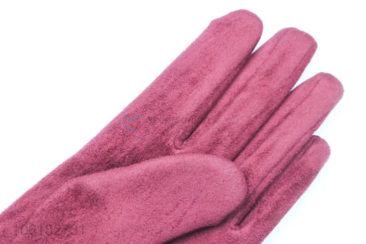 High Quality Suede Gloves Winter Outdoor Warm Gloves