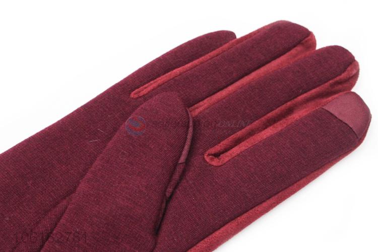 Good Sale Suede Gloves Winter Warm Gloves For Women