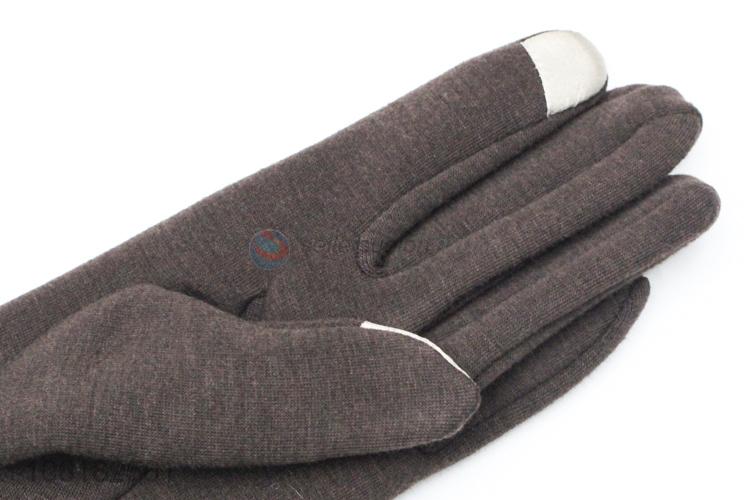 Wholesale Leather Rabbit Ear Design Winter Warm Gloves