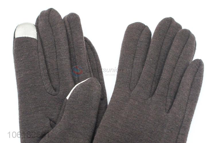 Wholesale Leather Rabbit Ear Design Winter Warm Gloves