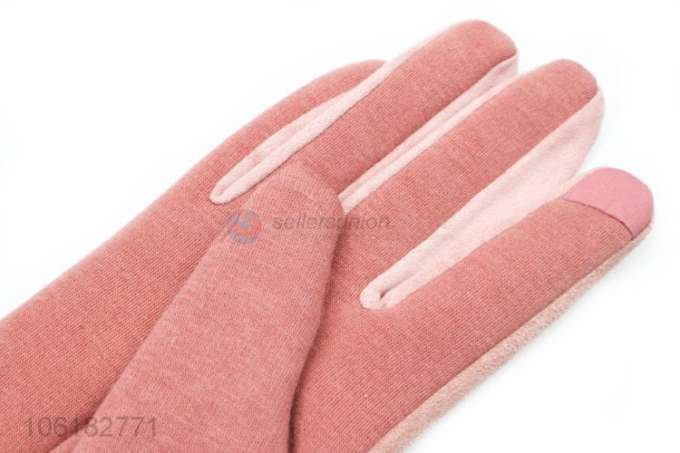 New Arrival Fashion Suede Gloves Ladies Warm Gloves