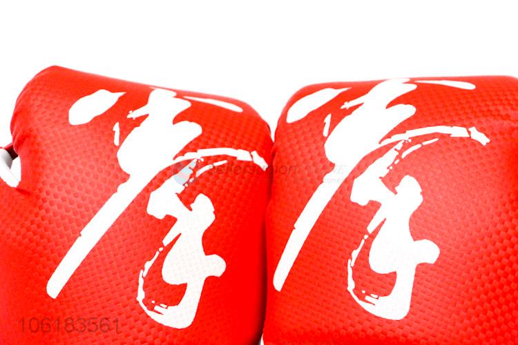 Yiwu factory custom logo pu leather children boxing gloves