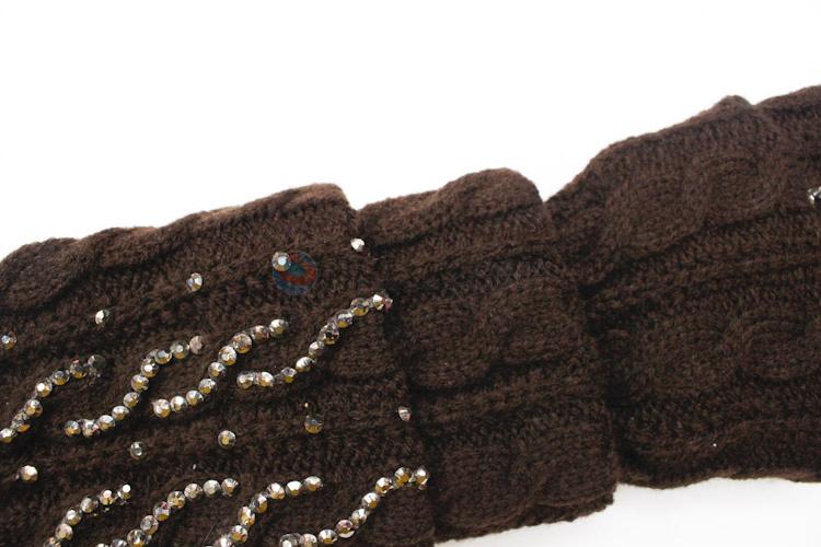 Factory Export Knit Warm Long Stretch Fingerless Gloves