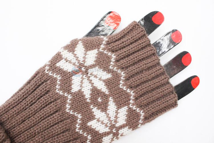 Promotional Item Womens Long Winter Knitted Fingerless Gloves