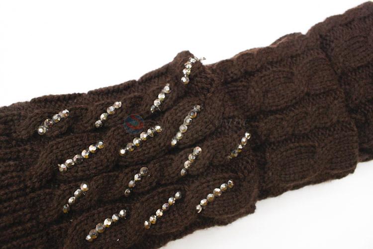 China Factory Warmer Knitted Arm Fingerless Long Gloves