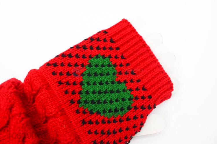 Advertising and Promotional Women Winter Warmer Knitted Long Fingerless Gloves Mitten