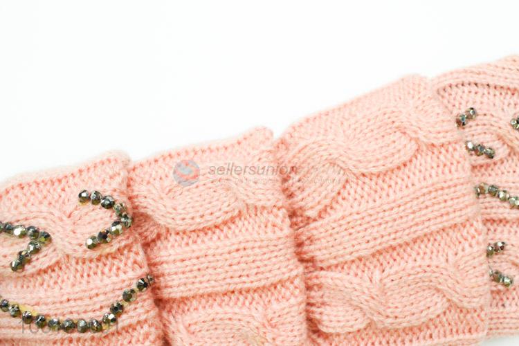 Cheap and High Quality Womens Long Winter Knitted Fingerless Gloves