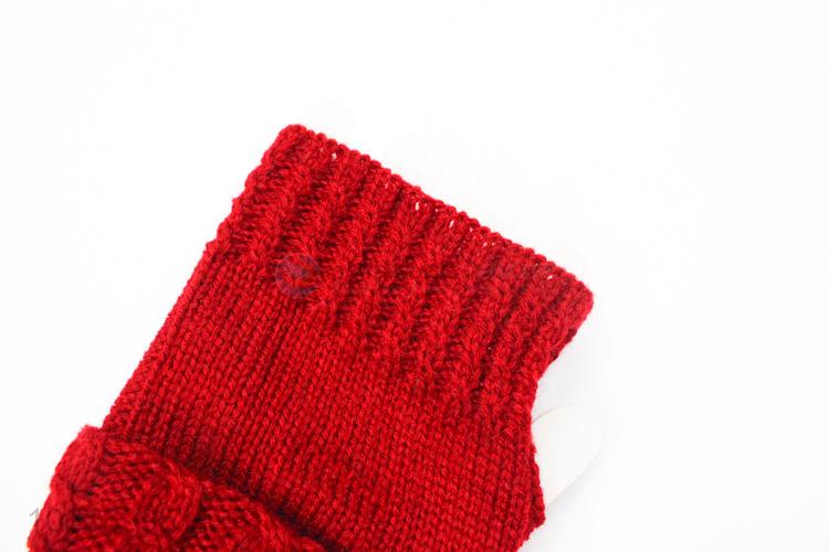 Top Quanlity Fashion Lady Winter Wrist Arm Warmer Knitted Long Gloves