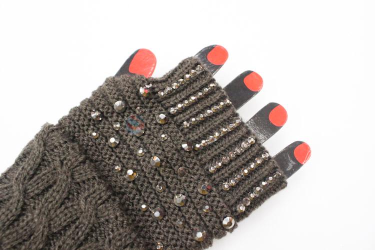 Superior Quality Women's Winter Knitted Long Sleeve Fingerless Gloves