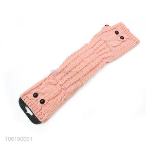 Factory Sale Women's Winter Knitted Long Sleeve Fingerless Gloves