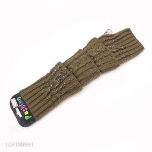 Good Quanlity Knitted Mittens Women Long Fingerless Gloves