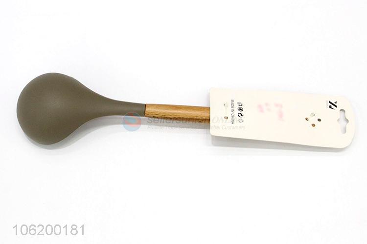 Good Quality Oak Wood Handle Ladle Soup Spoon Kitchen Ladle