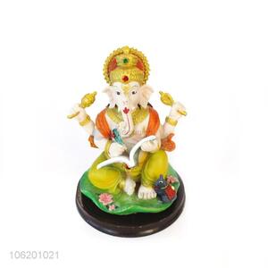 New Handmade Handpainted Figurine Resin Handicraft Lord Ganesha Statue