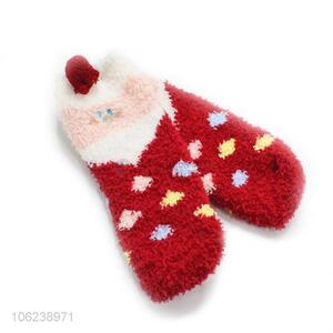 High Sales Children Christmas Bed Floor Socks Fluffy Towel Sock