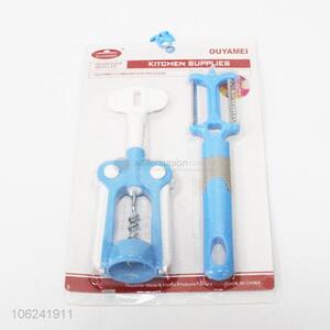 High sales household use fruit peeler and wine opener set