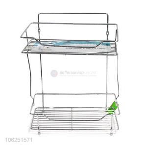 Excellent quality 2-tier iron wire bathroom storage rack