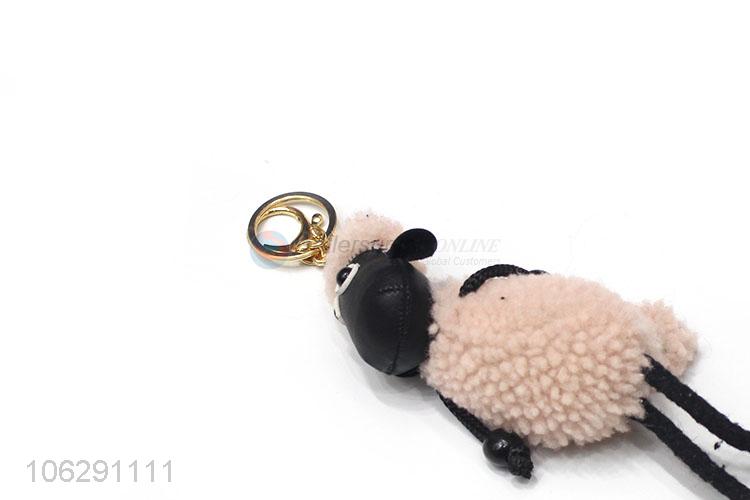 Good sale soft faux rabbit fur sheep key chain