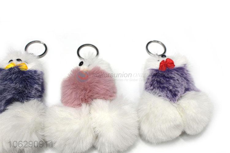 Suitable price soft faux fur key chain for women bags