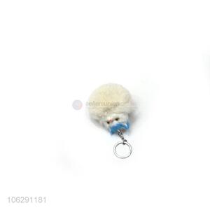 High quality fluffy keyring pompom cat key chain