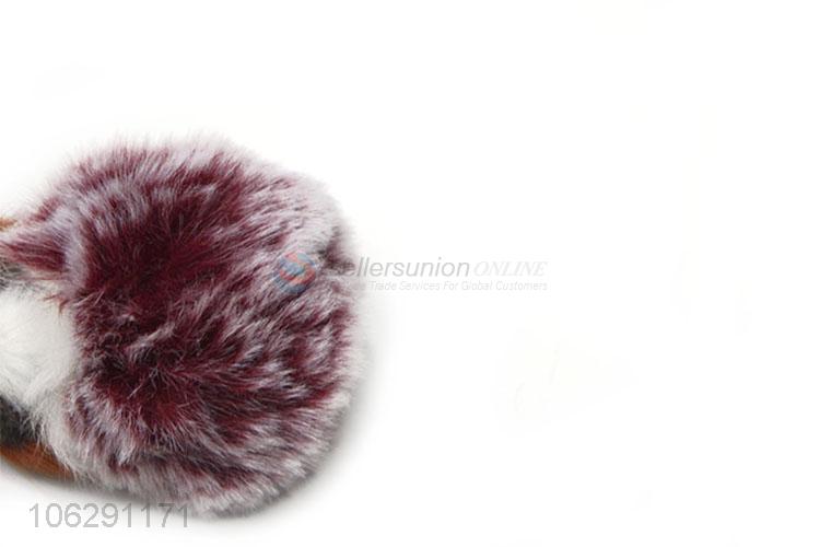 Best selling faux fur dog ball pompom keychain