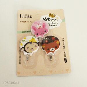 Cheap Price 3PCS Plastic Cartoon Sticky Hook