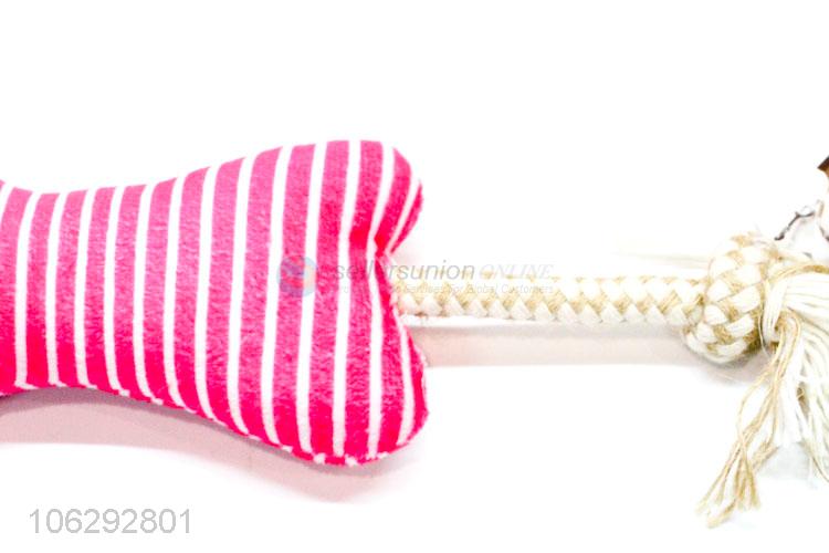 Custom Cotton Rope Bone Shape Chew Toy For Pet