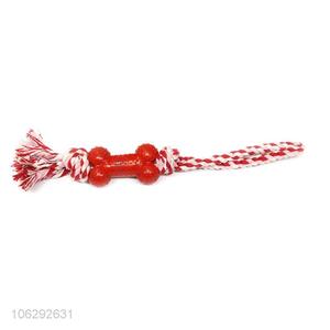 Hot Selling Plastic Chew Toy With Cotton Rope For Pet