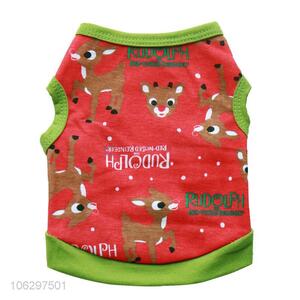 Cartoon Printing Pet Clothes Dog Waistcoat