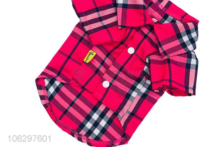 Good Quality Cotton Plaid Shirt For Pet