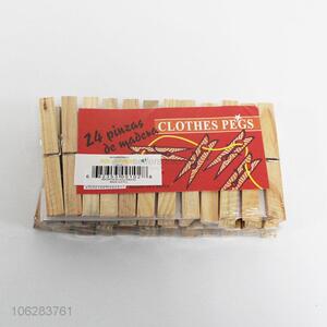 Cheap Price 24PCS Wooden Clothes Pegs